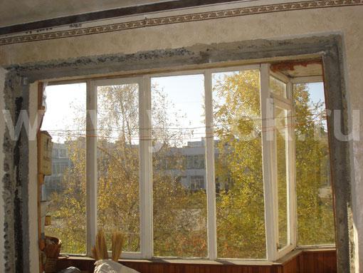 Монтаж балконного блока ПВХ с окном 1450х1450 в панельном доме П-44